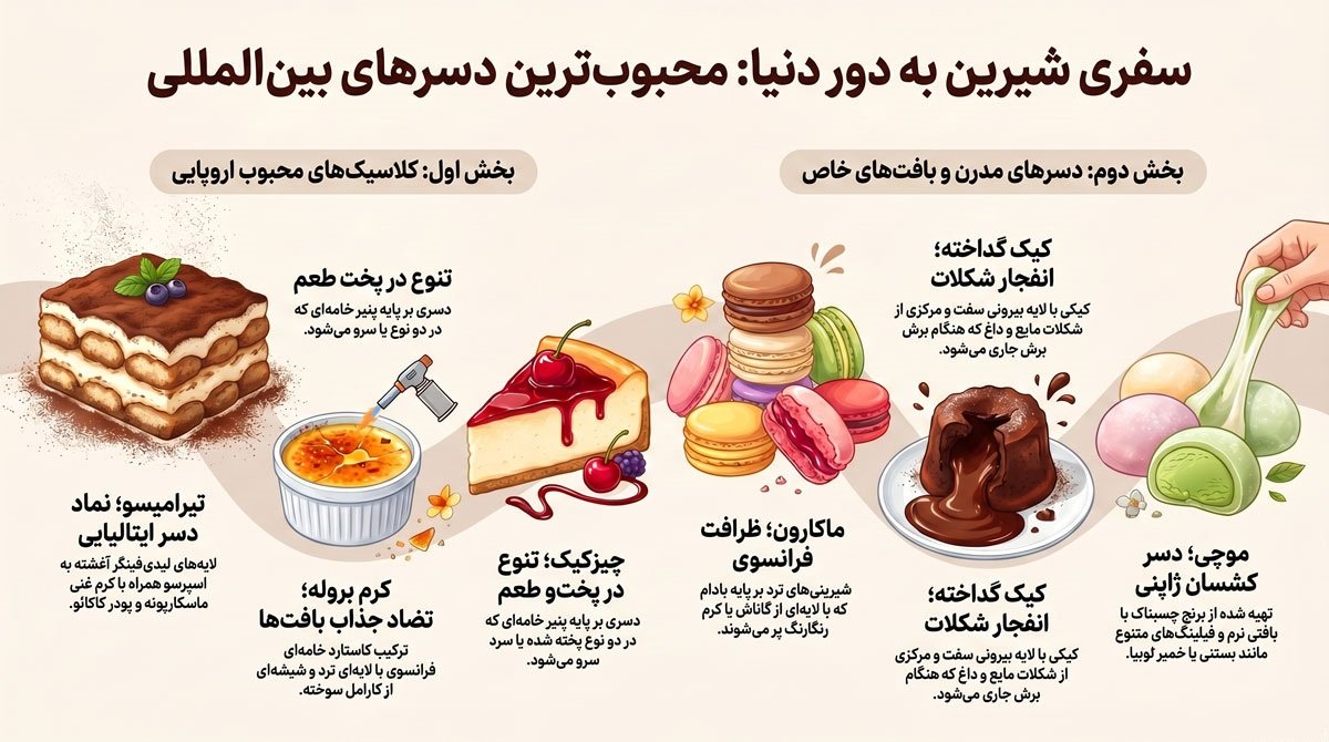 دسرهای پرطرفدار رستوران