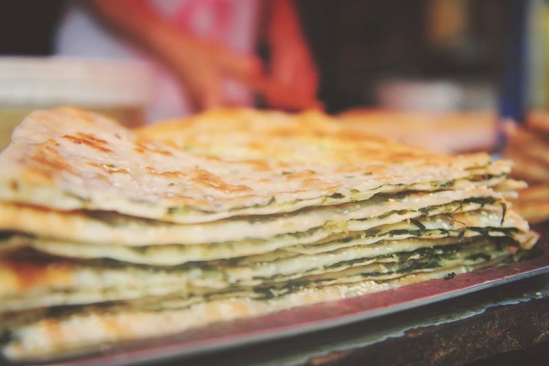 پنکیک پیازچه (Scallion pancakes) چین