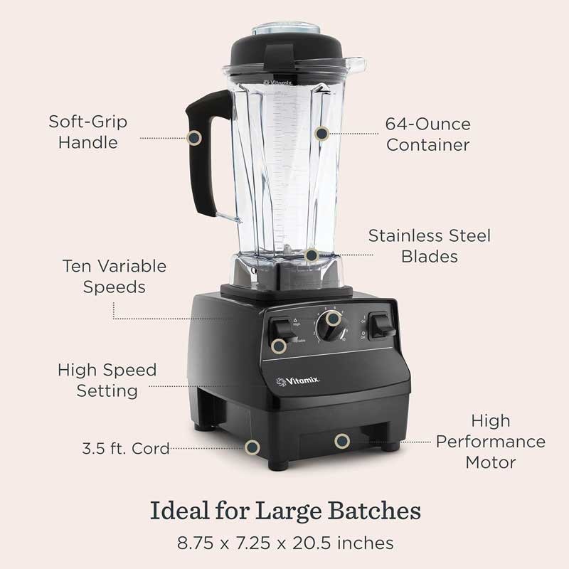 عملکرد مخلوط کن ویتامیکس ۵۲۰۰ (Vitamix 5200)